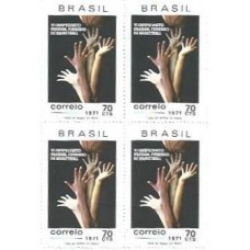 1S - SC C-0698 Qdr 6º Mundial Feminino Bola-ao-Cesto 1971 Mint
