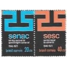 1S - SC C-0715/716 Série ST Senac/Sesc 1971 Mint
