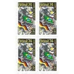 1S - SC C-0853 Qdr Copa Mundo Futebol,Alemanha 1974 Mint