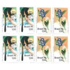 1S - SC C-0936/937 Série Qdr Preser Natureza 1976 Mint