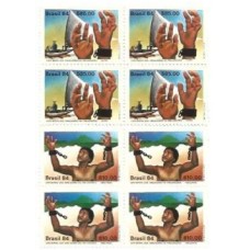 1S - SC C-1375/76 Série Qdr Cent Abolicionistas Precursores 1984 Mint