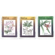 1S - SC C-1890/92 Série Flora Caroba/Açai/Barbacenia 1994 Mint