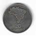 ZM - 20 Cruzeiros PRATA (escura) 1972 Comemorativa NOVA ZM - 20 Cruzeiros PRATA (escura) 1972 Comemorativa NOVA